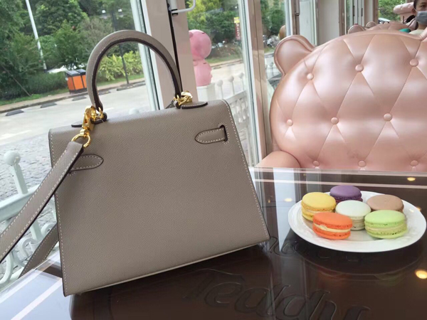 エルメスケリー コピー HERMES 20cm Kelly 内縫 エプソン ローズコンフェッティ Gray