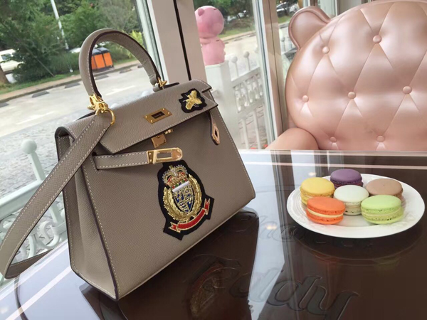 エルメスケリー コピー HERMES 20cm Kelly 内縫 エプソン ローズコンフェッティ Gray