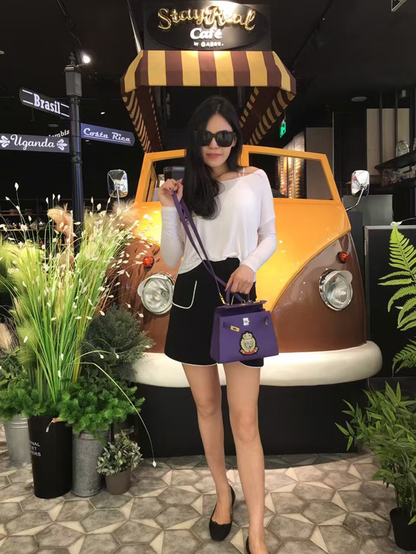 エルメスケリー コピー HERMES 20cm Kelly 内縫 エプソン ローズコンフェッティ Purple