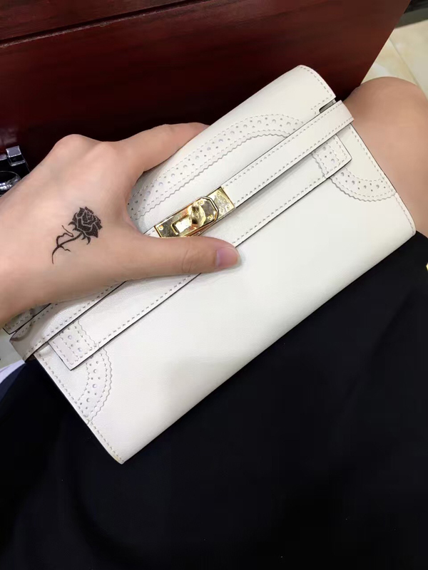 エルメス HERMES ルージュガーネットギリーズケリーウォレット★