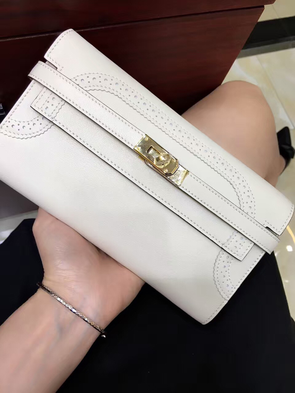 エルメス HERMES ルージュガーネットギリーズケリーウォレット★