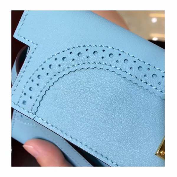 エルメス HERMES ケリーロング長財布 ギリーズ 奇跡のティファニーブルー