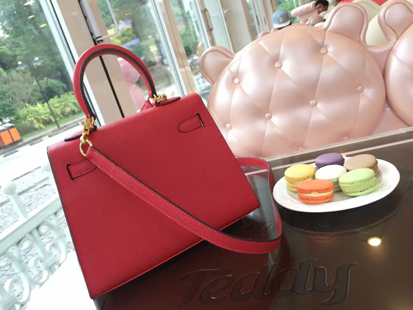 エルメスケリー コピー HERMES 20cm Kelly 内縫 エプソン ローズコンフェッティ Red