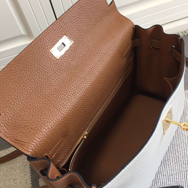 エルメスケリー コピー 28cm HERMES ハンドバッグ トゴ　Ｒ刻印　内縫い
