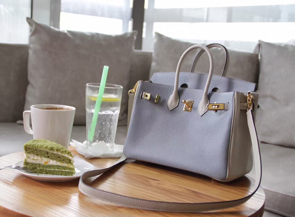 エルメスバーキン コピー 25 HERMES Apricot/Blue ゴールド金具 HERMES 新品