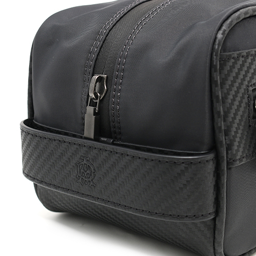 ダンヒル dunhill クラシック スーパーライト ナイロン＆カーフレザー セカンドバッグ ダークグレー L3N292A