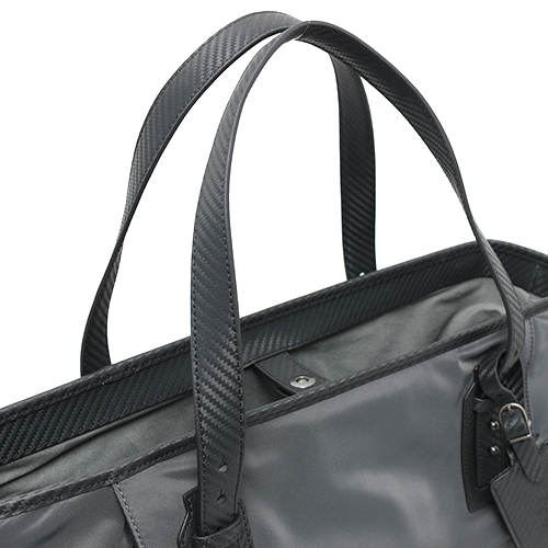 ダンヒル dunhill クラシック スーパーライト ナイロン＆カーフレザー トートバッグ ダークグレー L3N12AA