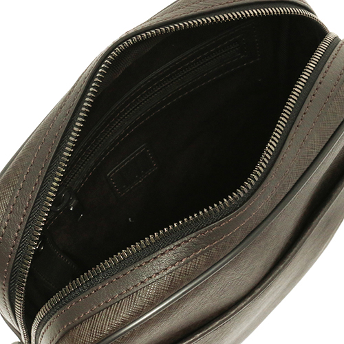 ダンヒル dunhill ウィンザー 【WINDSOR】 カーフレザー＆塩化ビニール ショルダーバッグ ダークブラウン L3N761B