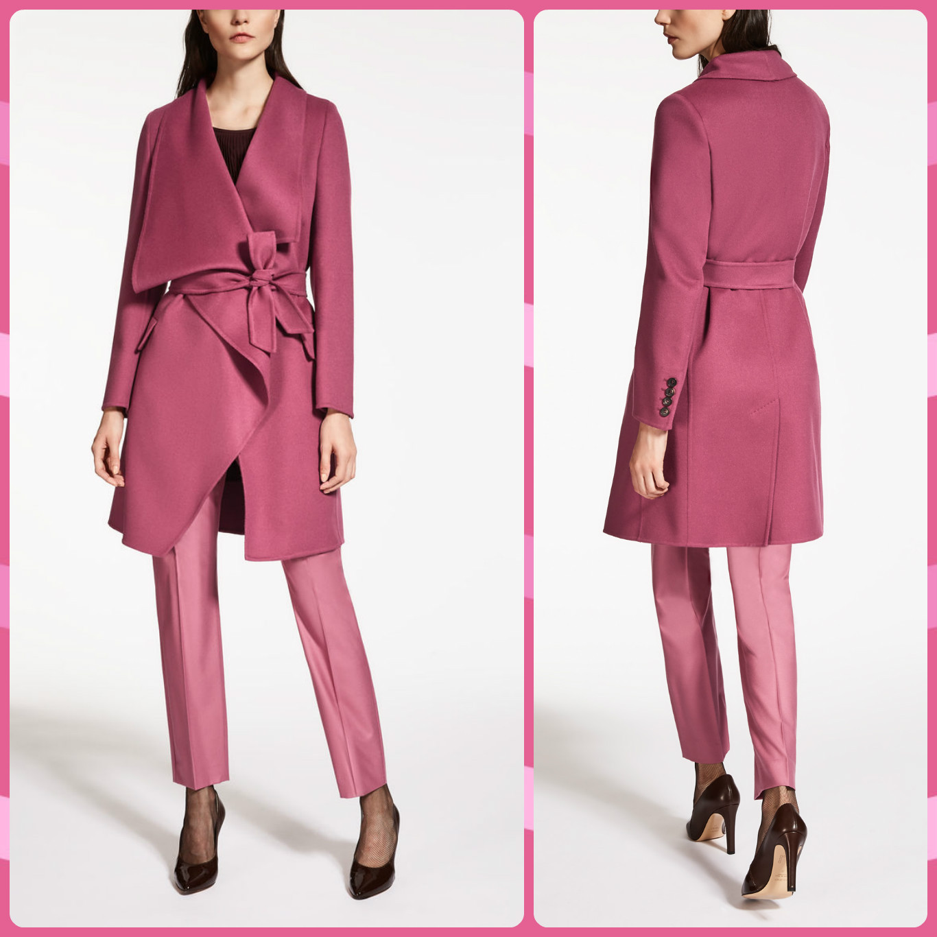 マックスマーラ【Max Mara】国内未入荷★色が素敵な（Fuchsia）コート