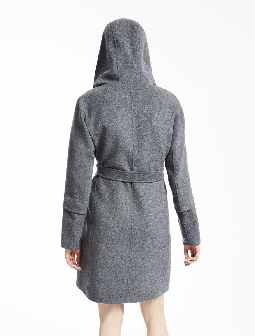 マックスマーラ【Max Mara】★BCOAT★CUBEのフード付きウール100％コートグレー