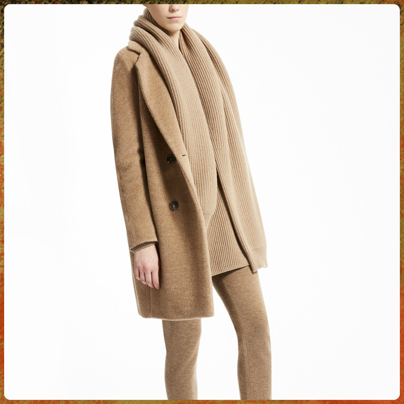 【国内未入荷】マックスマーラ【Max Mara】アルパカ ウールコート（キャメル）