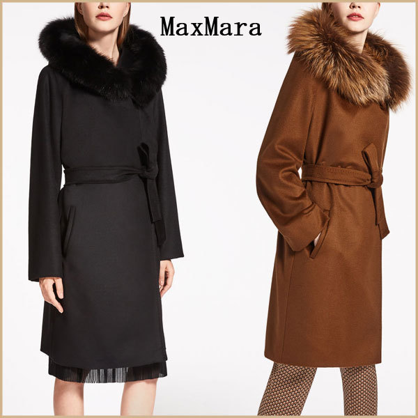 マックスマーラ【Max Mara】MANGO FOXファー ウールコート