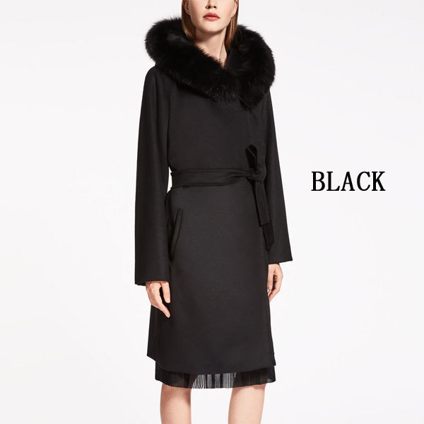 マックスマーラ【Max Mara】MANGO FOXファー ウールコート