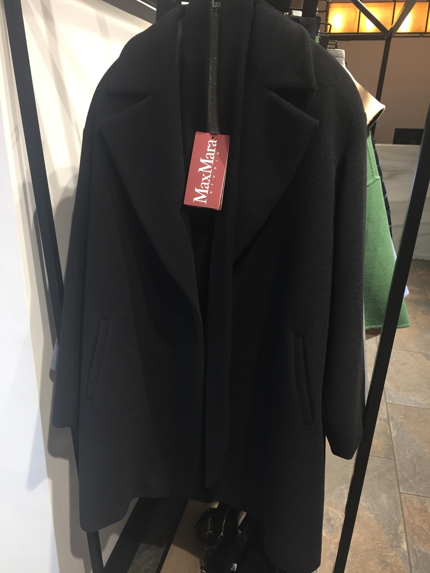 ★マックスマーラ【Max Mara】studio 現在庫のみアンゴラコートブラック40 AFFARI