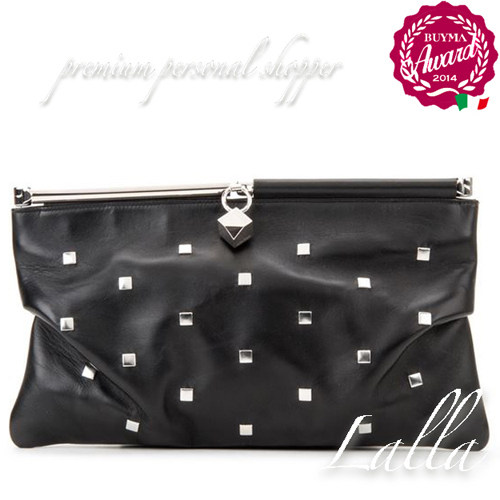 Jimmy Chooジミーチュウ スーパーコピー【CADENCE】Square Studs Patent Clutch Bag