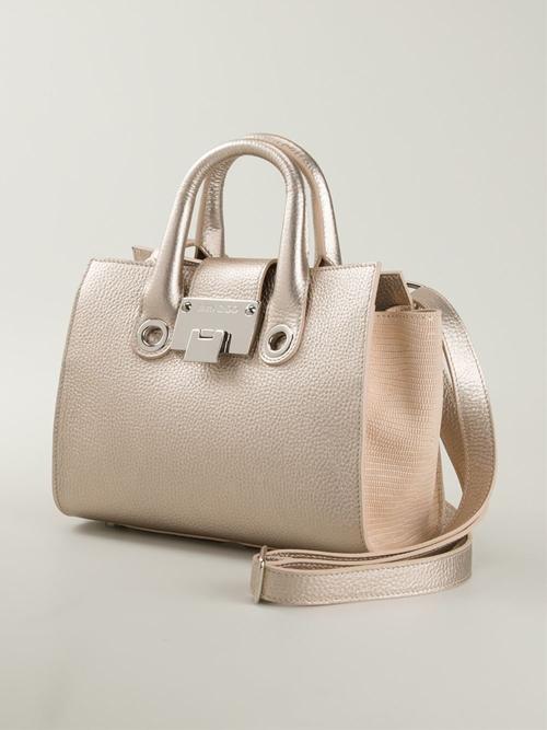 2015新作☆関税送料込☆JIMMYCHOO☆ジミーチュウ スーパーコピー Riley トート　Gold tone