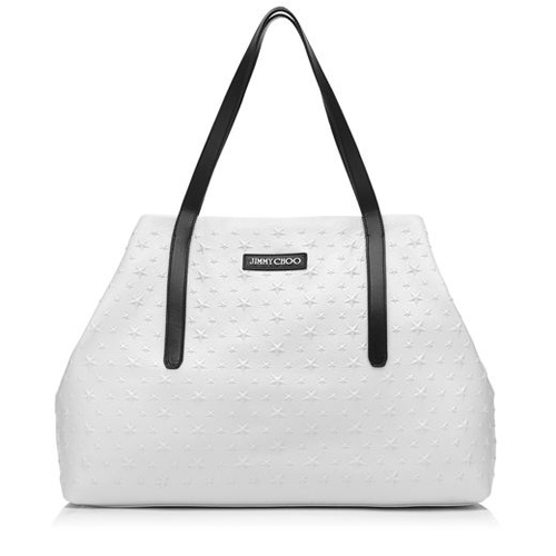 新作★JIMMY CHOO ジミーチュウ スーパーコピー PIMLICO 型押しスタッズトート white