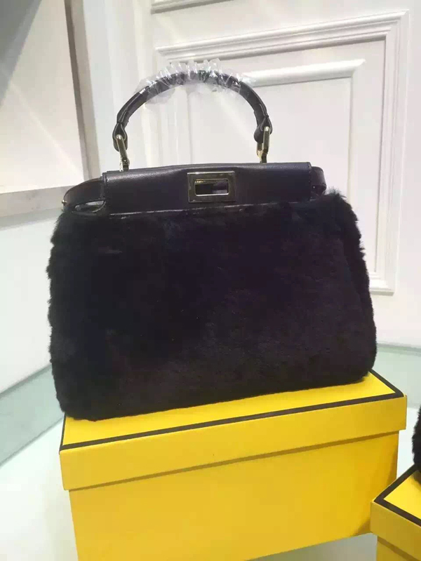 2015秋冬最新作 FENDI フェンディ スーパーコピー ☆ 新作☆Peekabooマイクロ トート ブラック
