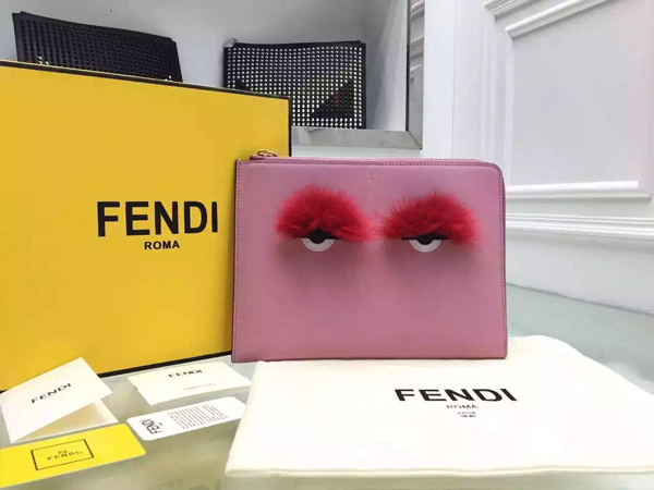 2016-17AW FENDI フェンディ スーパーコピー ファーモンスター　レザークラッチ