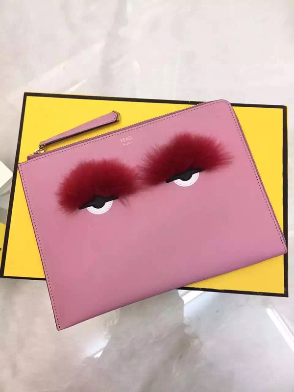 2016-17AW FENDI フェンディ スーパーコピー ファーモンスター　レザークラッチ