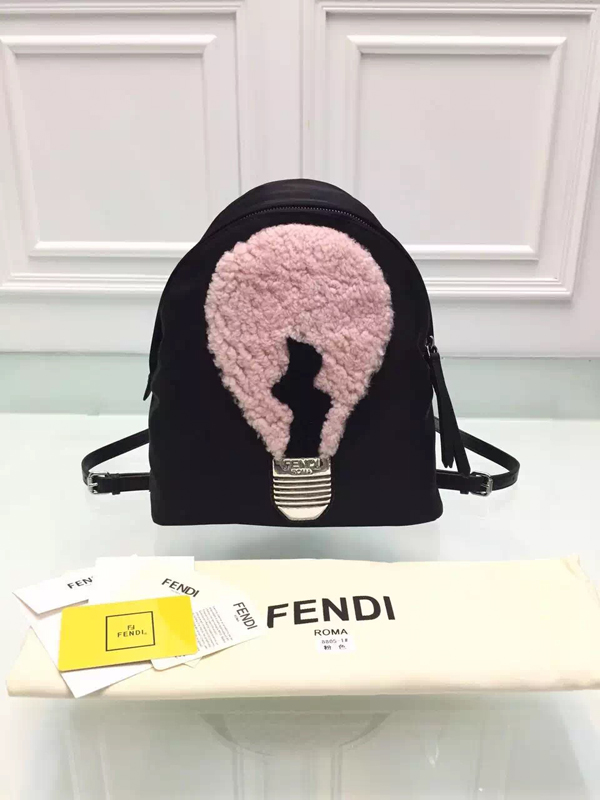 2016AW ◇FENDI フェンディ スーパーコピー【8BZ038_68N_F0786】ZAINO STONDATO NYLON+SHEEP 8BZ038_68N_F0786