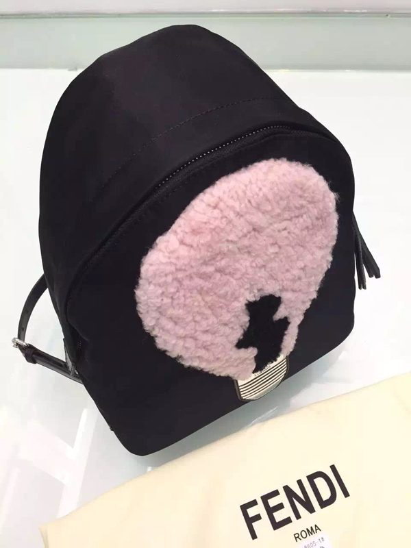 2016AW ◇FENDI フェンディ スーパーコピー【8BZ038_68N_F0786】ZAINO STONDATO NYLON+SHEEP 8BZ038_68N_F0786