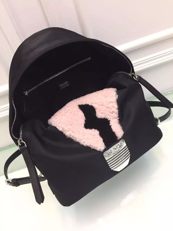 2016AW ◇FENDI フェンディ スーパーコピー【8BZ038_68N_F0786】ZAINO STONDATO NYLON+SHEEP 8BZ038_68N_F0786