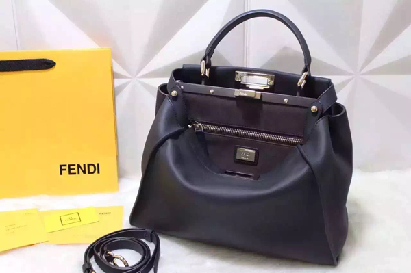 2016-17AW FENDI フェンディ スーパーコピー　ピーカブー ラージ PEEKABOO ブラック 8BN2103ZNF0KUR