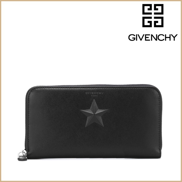 GIVENCHY 16SS PANDORA ジバンシィ財布スーパーコピー スターポイント ファスナー長財布_BLACK BC06276704 001