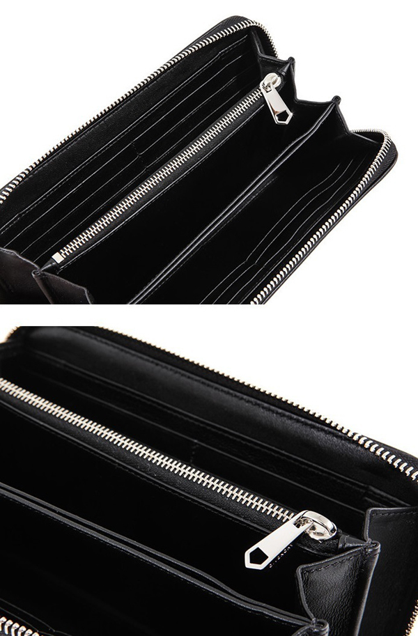 GIVENCHY 16AW PANDORA ジバンシィ財布スーパーコピー クロススタッド ファスナー長財布_BLACK BC06276683001