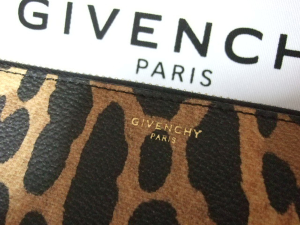 ◆GIVENCHY ジバンシィ財布スーパーコピー レオパード柄 大きいサイズのラウンドジップ長財布◆