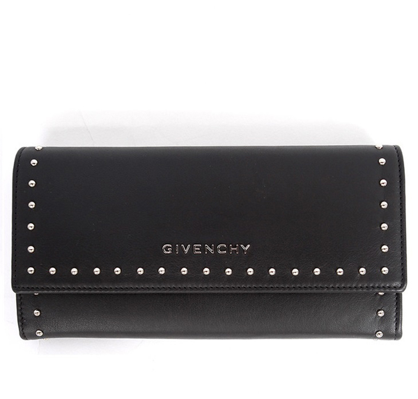 GIVENCHY ジバンシィ財布スーパーコピー 16SS PANDORA スタッズ 二つ折り長財布_BLACK BC06214694 001