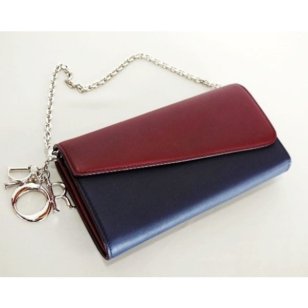 【Christian Dior】クリスチャンディオールツートン×チェーンウォレット★最新作★SBTP9820S