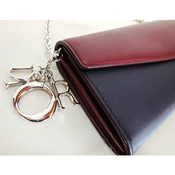 【Christian Dior】クリスチャンディオールツートン×チェーンウォレット★最新作★SBTP9820S