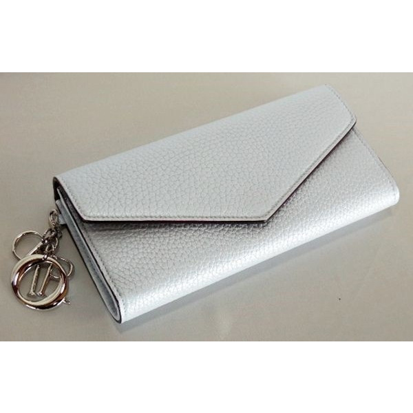 ★【Christian Dior】クリスチャンディオール★メタリック×フラップ財布×ブルー系★最新作★ZUTP5760S