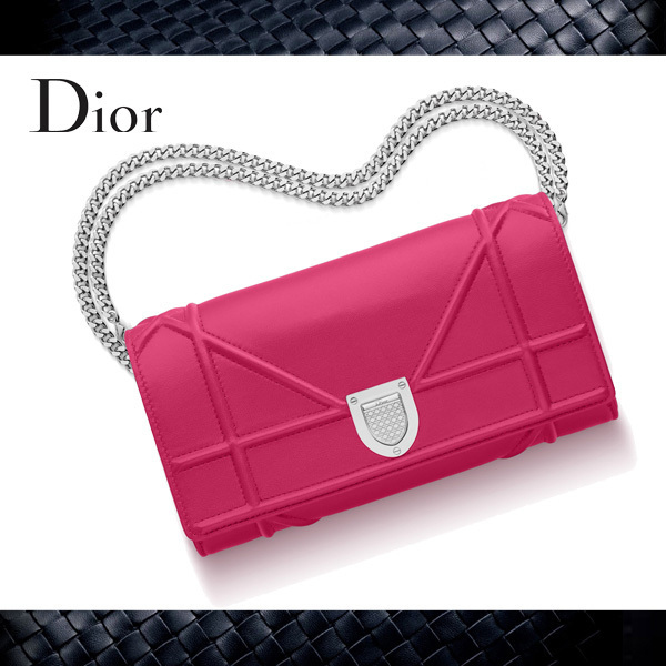 新作【Christian Dior】クリスチャンディオール★DIORAMAチェーンウォレットS0311PNAG M431