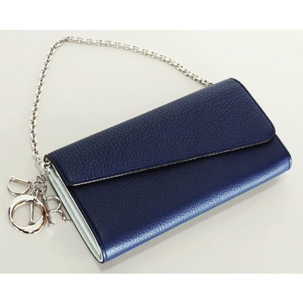★【Christian Dior】クリスチャンディオール★チェーンウォレット×ブルー系★最新作★LRTP9820S