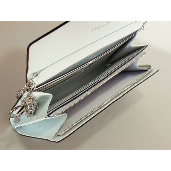 ★【Christian Dior】クリスチャンディオール★チェーンウォレット×ブルー系★最新作★LRTP9820S