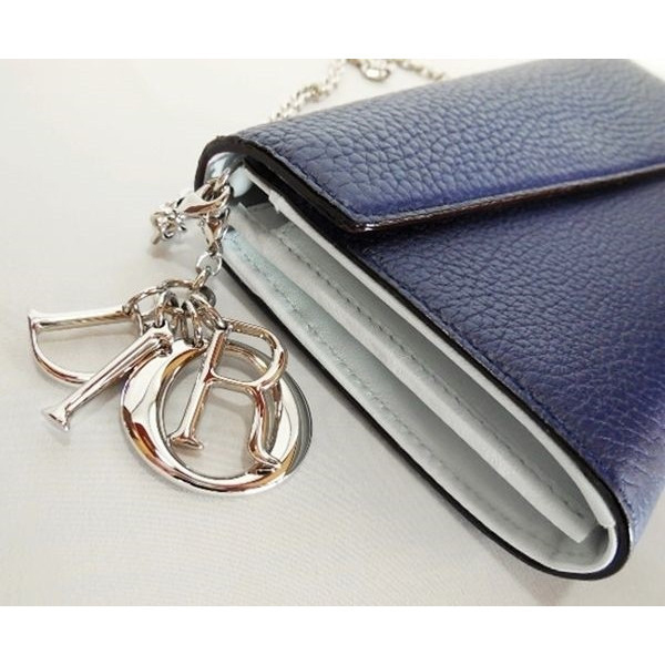 ★【Christian Dior】クリスチャンディオール★チェーンウォレット×ブルー系★最新作★LRTP9820S