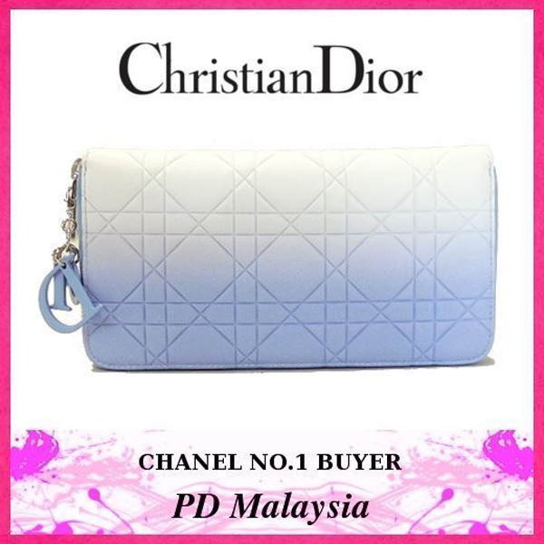 ★【Christian Dior】クリスチャンディオール★グラデーション×ジップ長財布★最新作★43270CDW