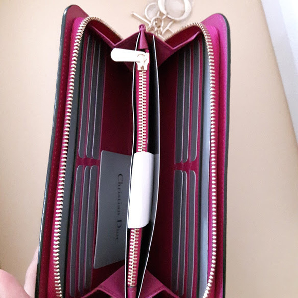 人気☆【Christian Dior】クリスチャンディオール高級レザー&バイカラーが素敵な長財布