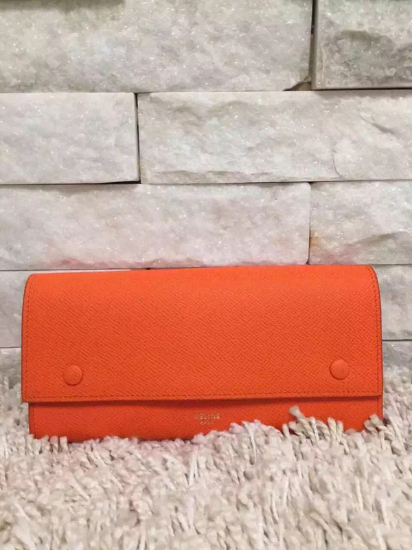 2016-16AW  CELINE セリーヌ コピーカーフスキン×ラムスキン 二つ折り長財布 【101673 XFL】