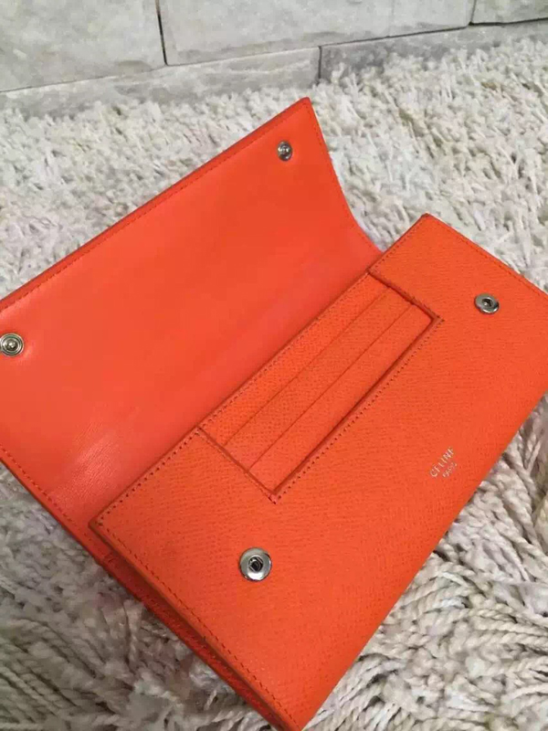 2016-16AW  CELINE セリーヌ コピーカーフスキン×ラムスキン 二つ折り長財布 【101673 XFL】