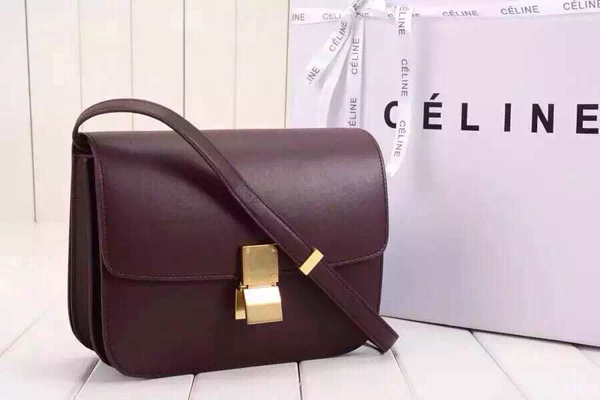 15/16AW■CELINE セリーヌ コピー■セレブ愛用☆大人気Small Box Bag☆Terracotta
