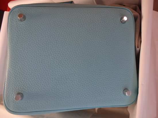 HERMES 稀少なピコタンタッチMM★可愛い水色のブルーアトール