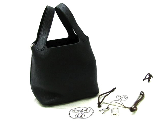 ★HERMES/エルメススーパーコピー★ピコタンPM×トートバッグ×BLACK★新作★