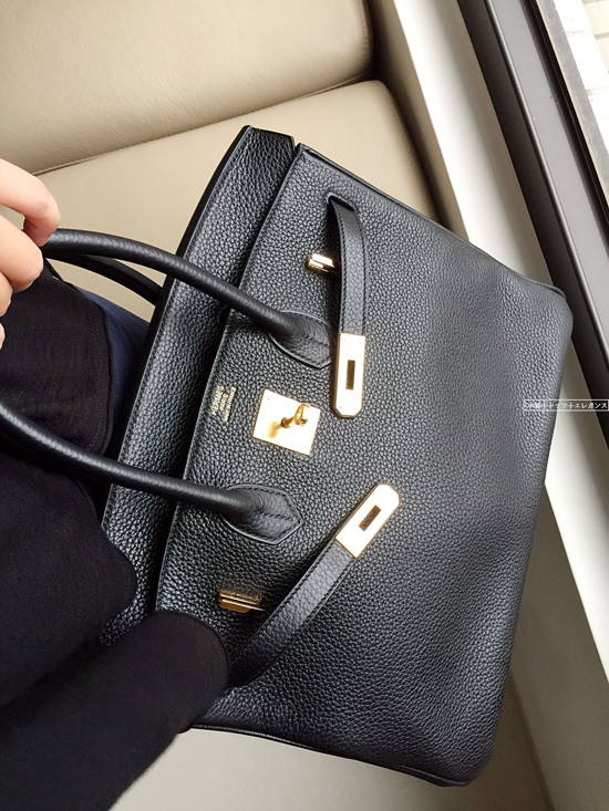 HERMES(エルメス)☆バーキン35CMトリヨン☆ブラックXゴールド