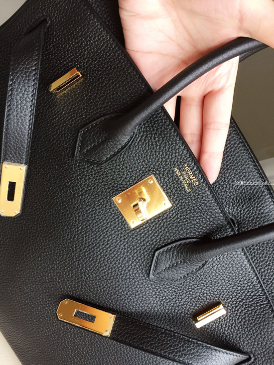 HERMES(エルメス)☆バーキン35CMトリヨン☆ブラックXゴールド