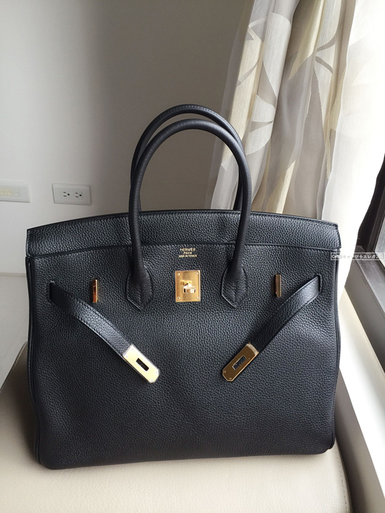 HERMES(エルメス)☆バーキン35CMトリヨン☆ブラックXゴールド