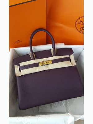 HERMESエルメス★《国内送でスーパーレアなG金具》BIRKINレザン30cm